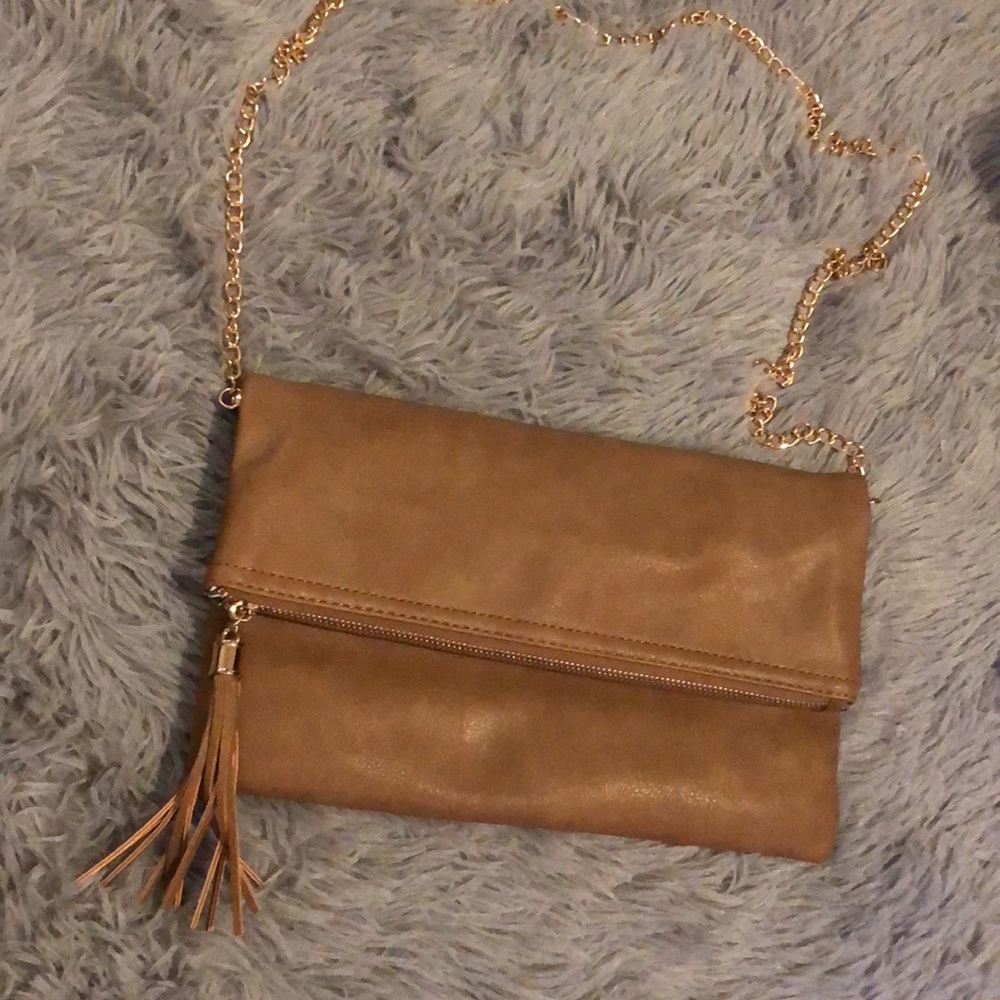 Brown clutch/crossbody bag